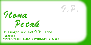 ilona petak business card